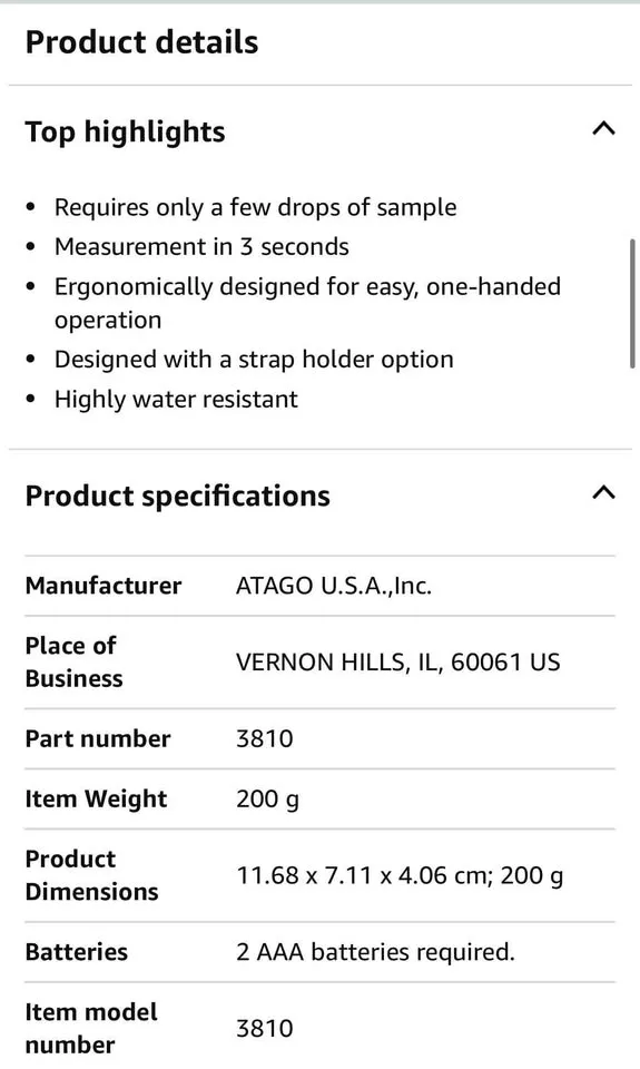 Hand/Pocket Refractometers (READ FULL AD) image indicator(8)