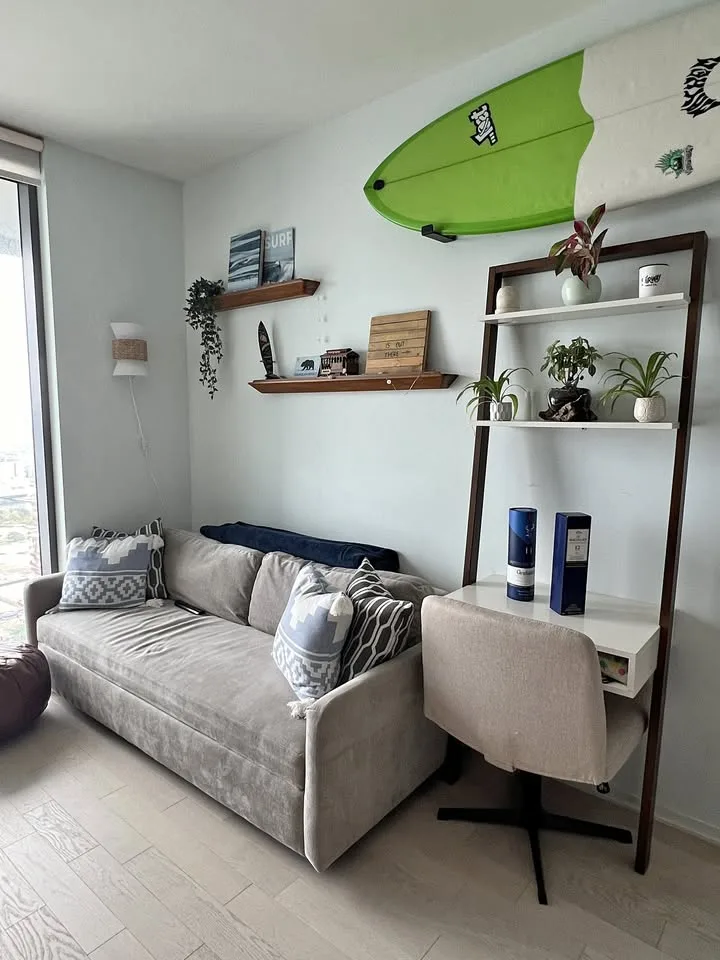 West Elm Ladder Shelf Storage Leaning Wall Desk