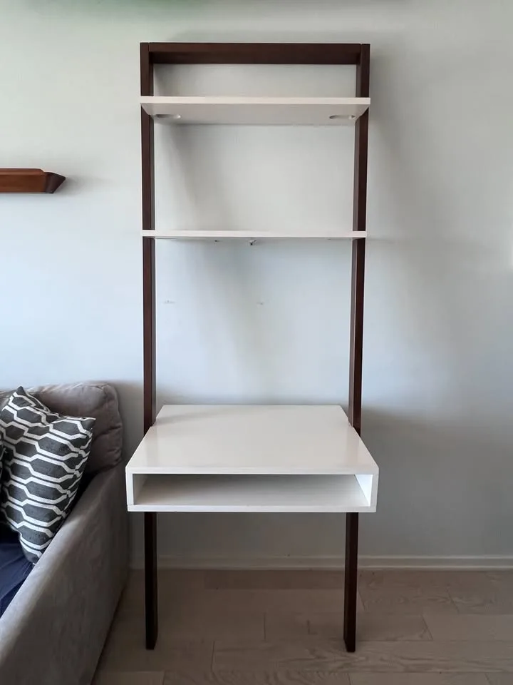 West Elm Ladder Shelf Storage Leaning Wall Desk image indicator(3)