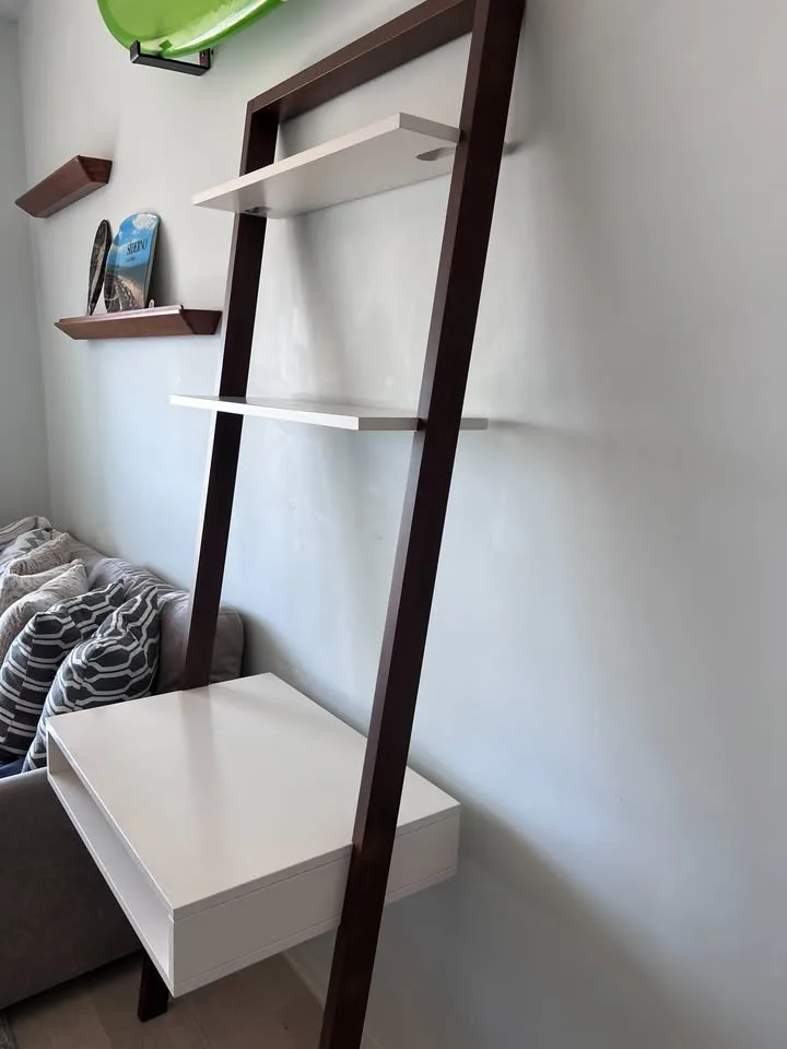 West Elm Ladder Shelf Storage Leaning Wall Desk image indicator(4)