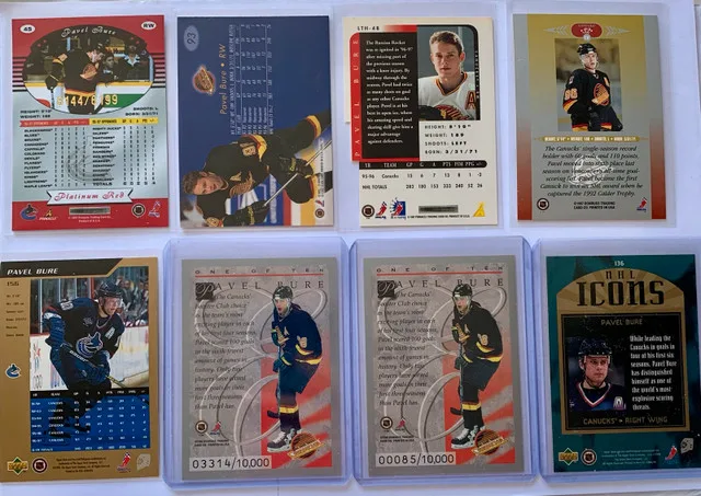 Pavel Bure Autographed Card + Rookie/Sub-set Cards image indicator(8)