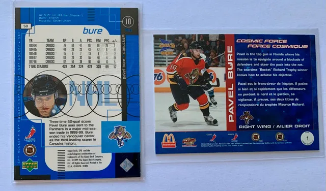 Pavel Bure Autographed Card + Rookie/Sub-set Cards image indicator(10)