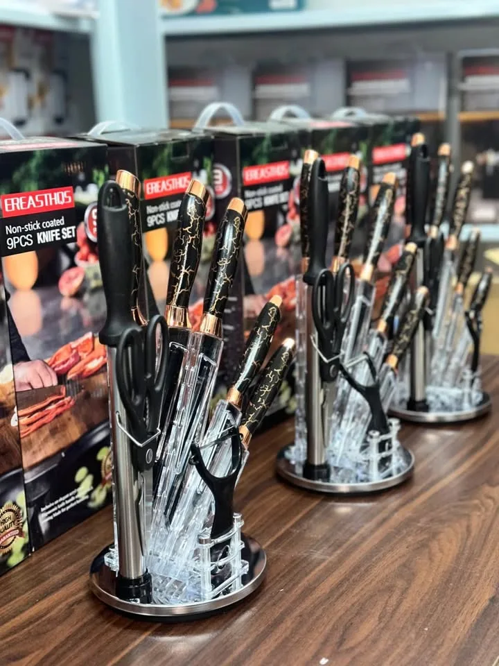 EREASTHQS Non-stick coated 9PCS knife set image indicator(4)