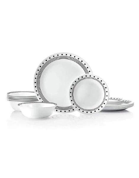 Corelle Livingware 18-Piece Dinnerware Set, “City Block” thumbnail