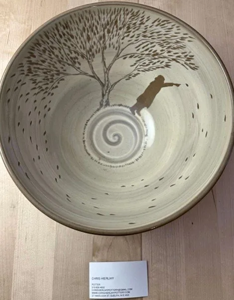 rare bowl by potter CHRIS HIERLIHY (no longer in production) thumbnail