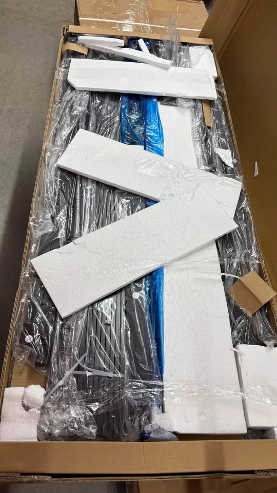 Marilee Wood and Black Metal Frame Bed with Headboard image indicator(4)