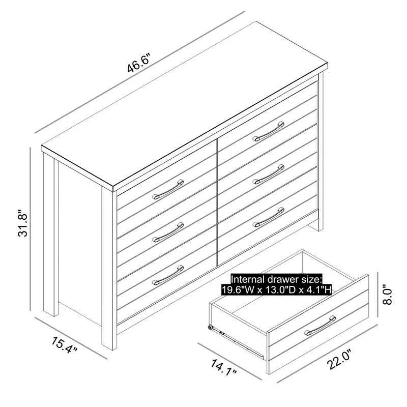 Allysyn 6 - Drawer Dresser | industrial oak image indicator(2)