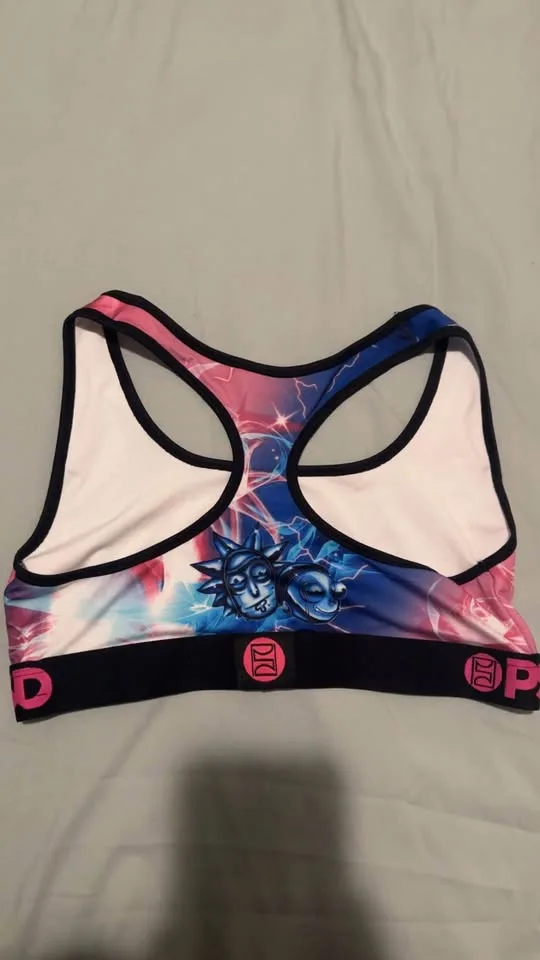 PSD Women’s Rick and Morty - Metal Logo Bra Size Large image indicator(2)