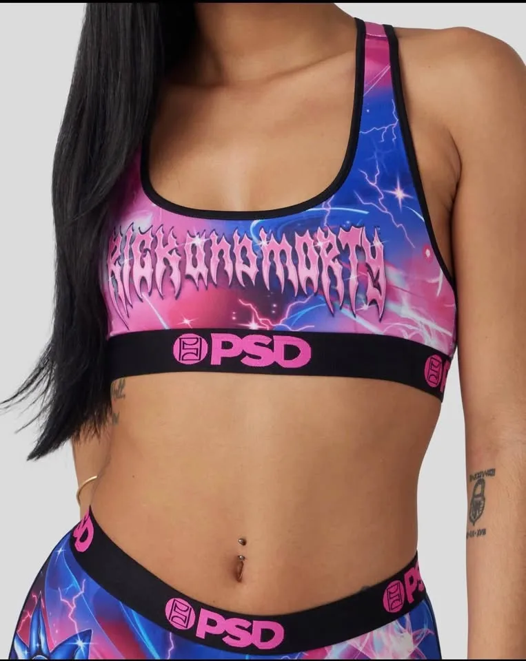 PSD Women’s Rick and Morty - Metal Logo Bra Size Large image indicator(3)