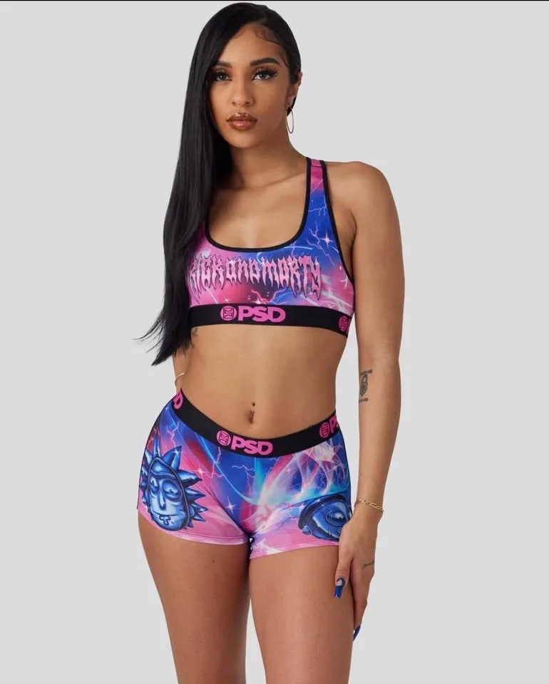 PSD Women’s Rick and Morty - Metal Logo Bra Size Large image indicator(4)