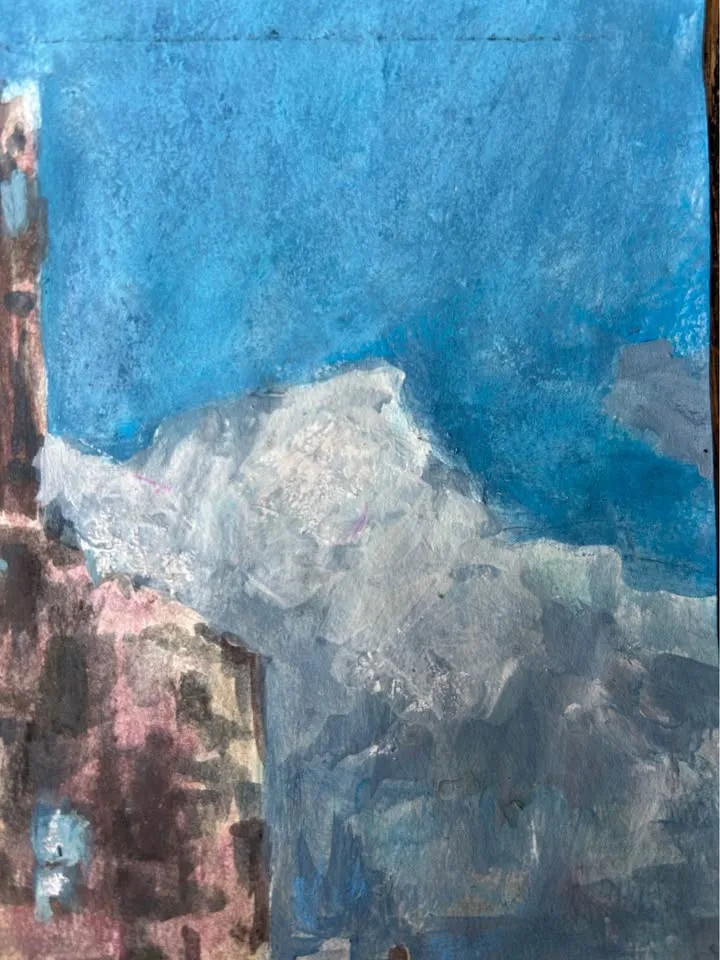 "Clock Tower" Original Acrylic Painting image indicator(4)