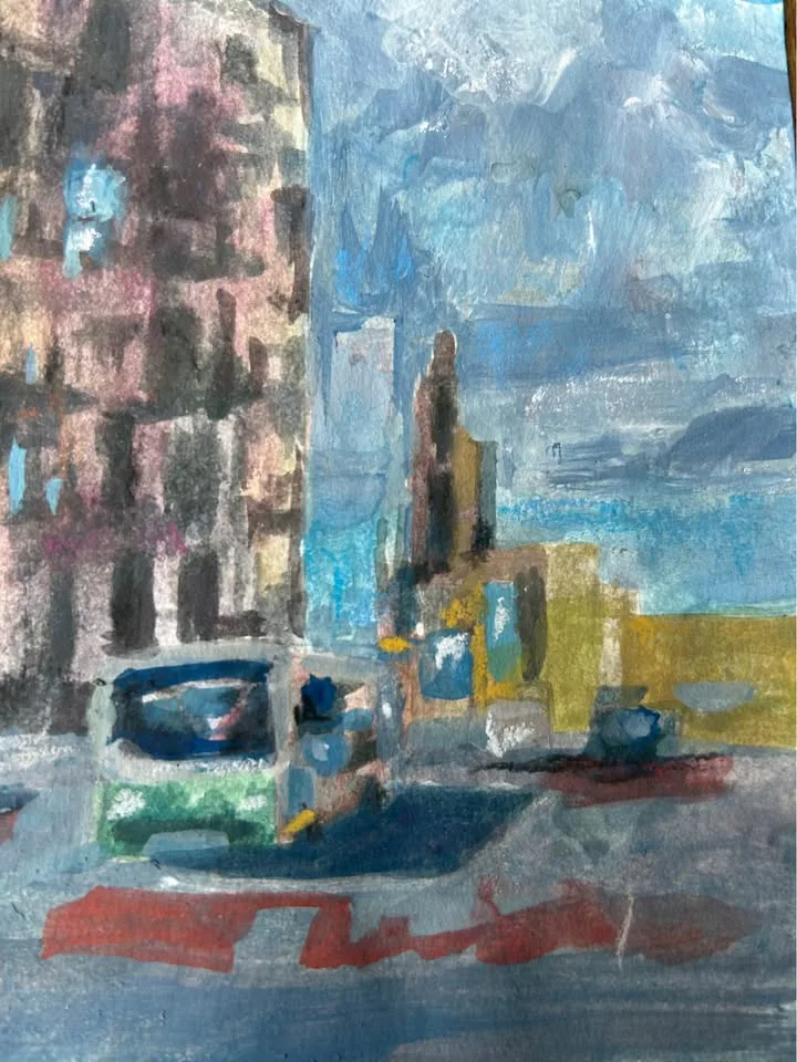 "Clock Tower" Original Acrylic Painting image indicator(5)