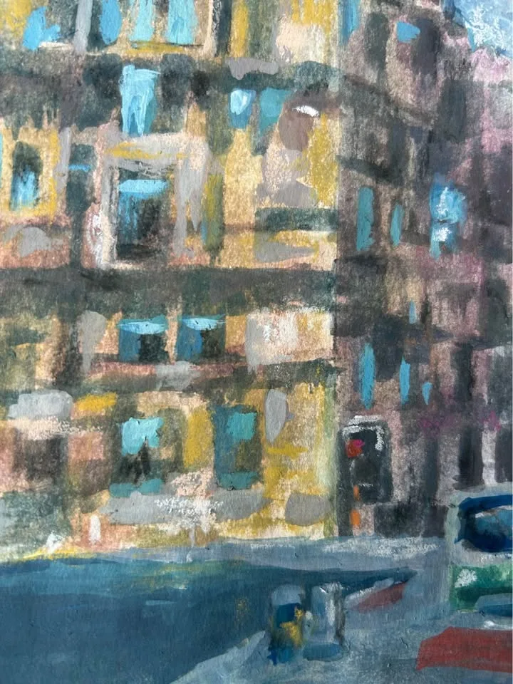 "Clock Tower" Original Acrylic Painting image indicator(6)