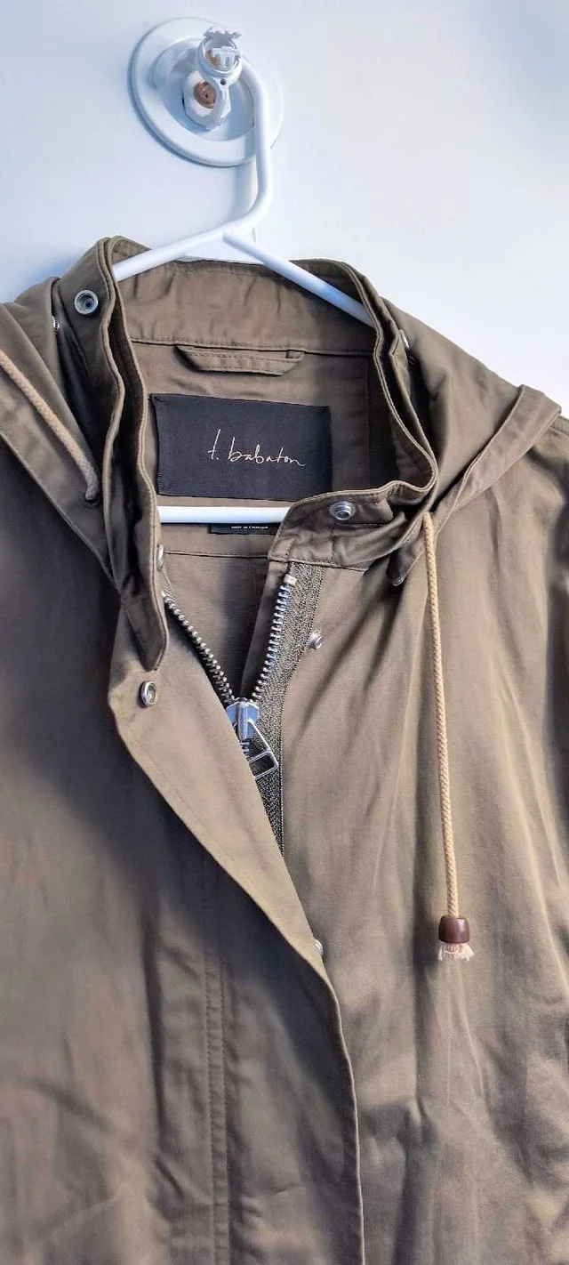 T. Babaton Aritzia Olive Green Lightweight Jacket thumbnail