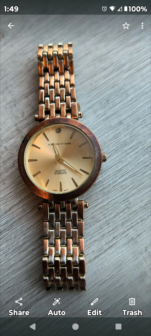 Adrienne Vittadini Diamond Watch (Needs Battery) thumbnail