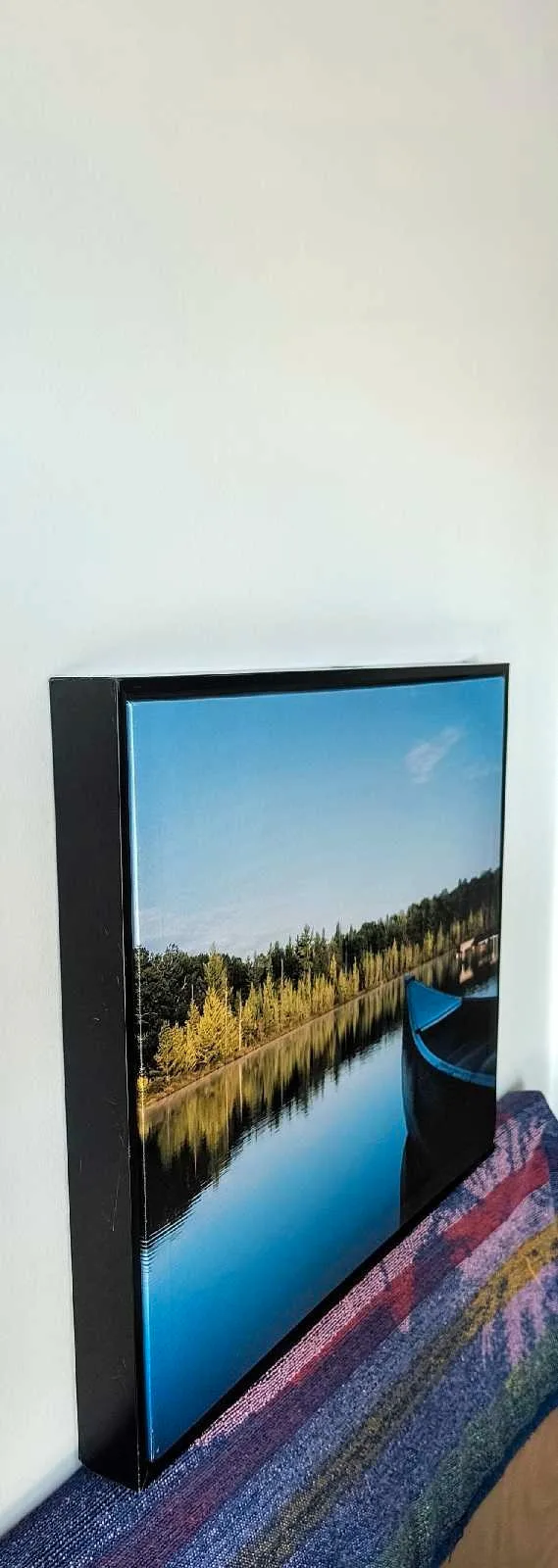 Cottage~Lake~Boat~Trees Wall Hanging image indicator(3)