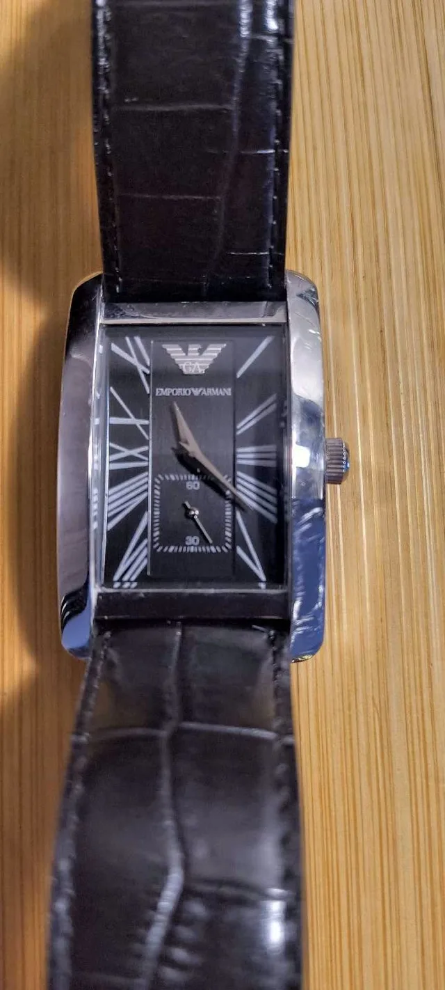 Emporio Armani Men's Black Dial Watch AR-0143 (Needs Battery) thumbnail