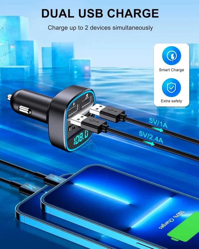 T25 FM Transmitter Bluetooth Hands-Free Mp3 Player image indicator(3)