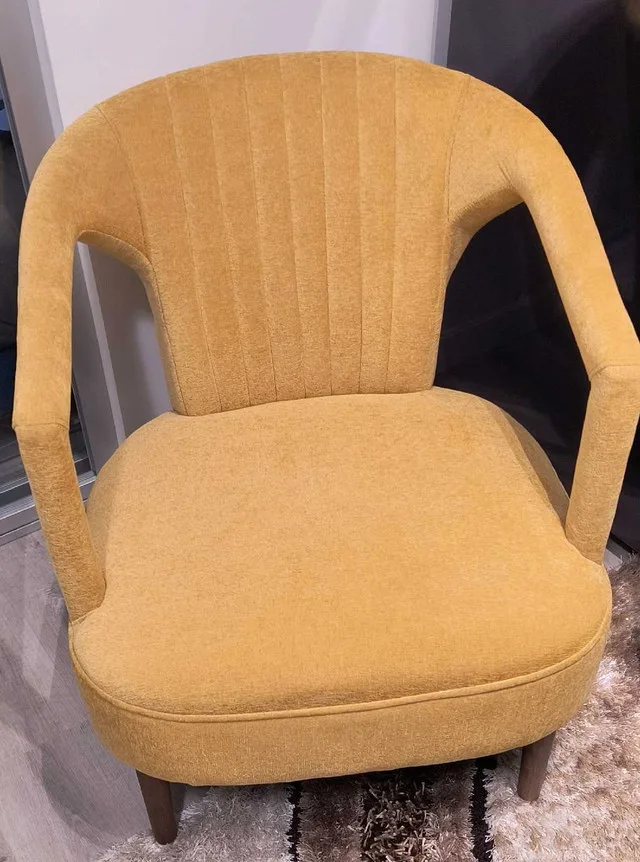 Rowena Gilded Velvet Chair thumbnail
