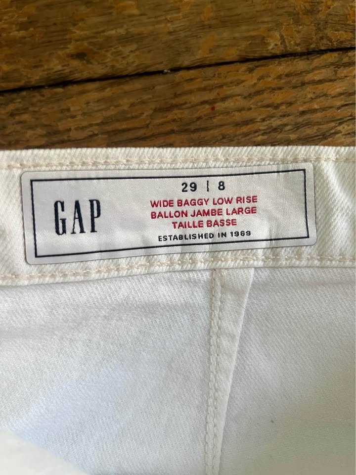 GAP white cargo wide leg pants - photo 2