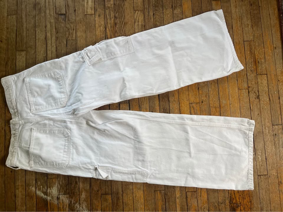 GAP white cargo wide leg pants - photo 3