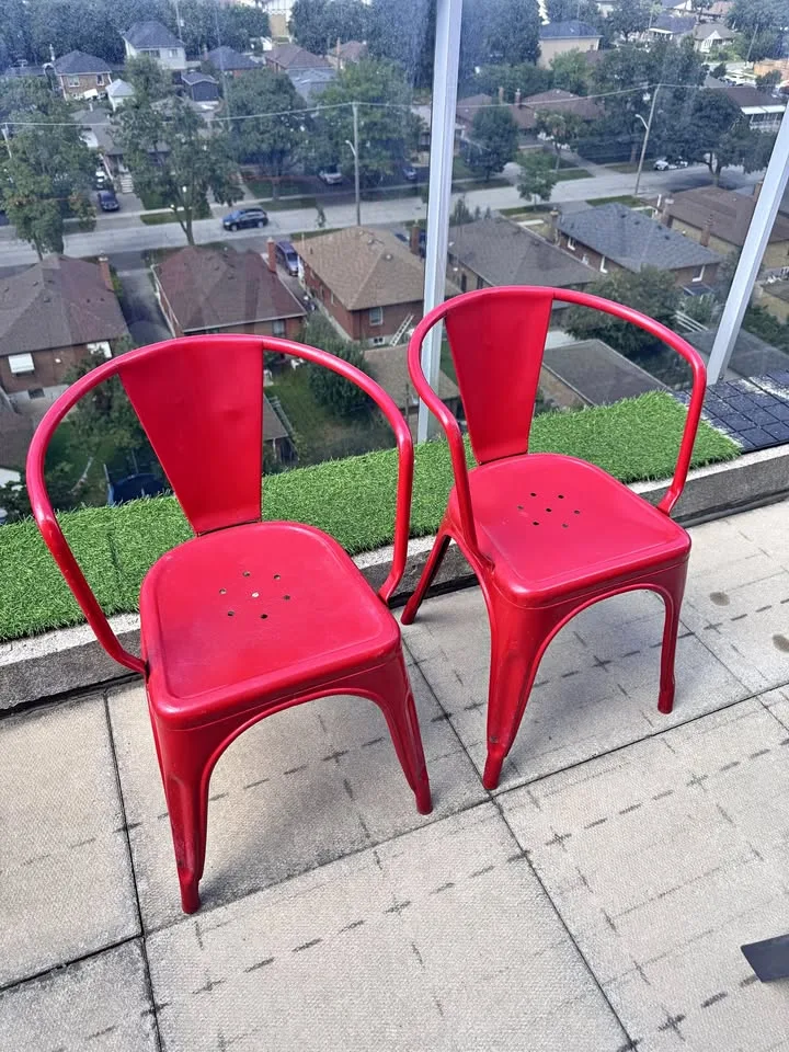 Patio red Industrial/Bar chairs thumbnail