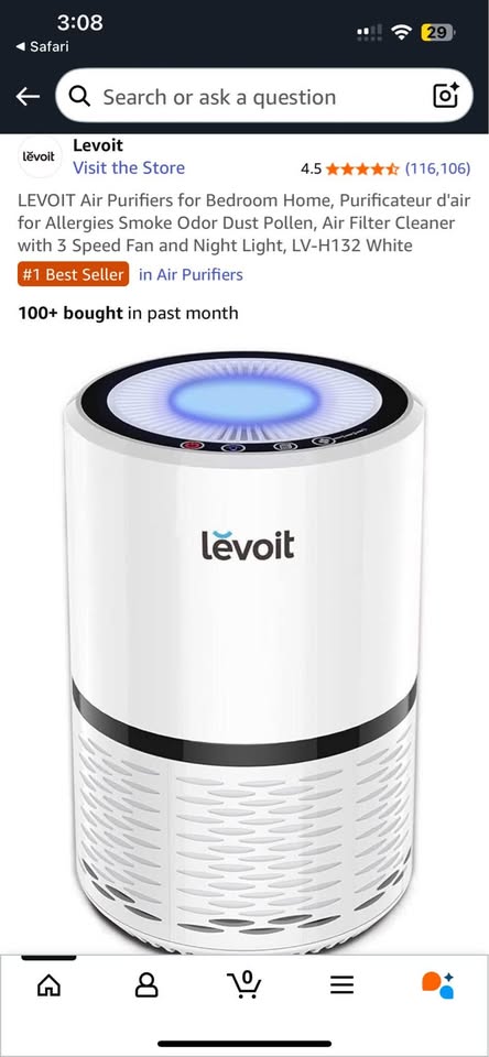 Levoit Air Purifier LV-H132 + new filter - photo 4