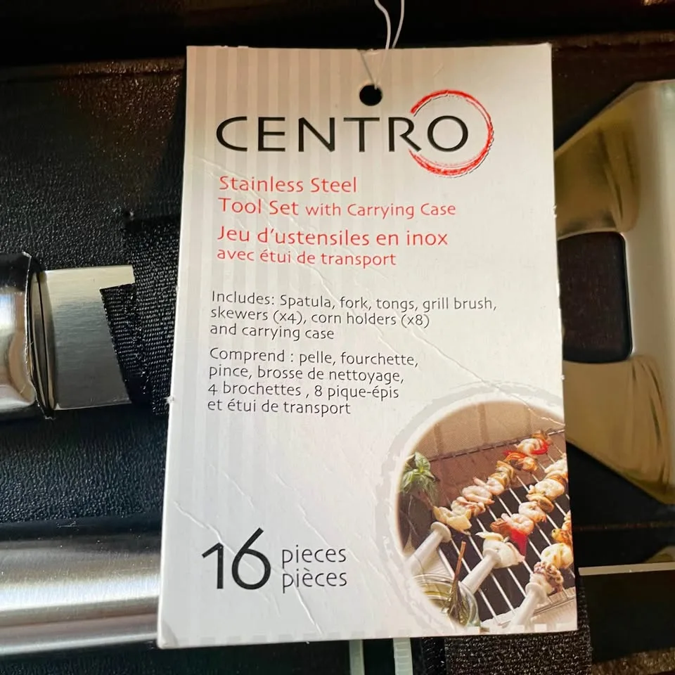 NEW✨16-Pc Stainless Steel BBQ Tool Set, Centro image indicator(2)