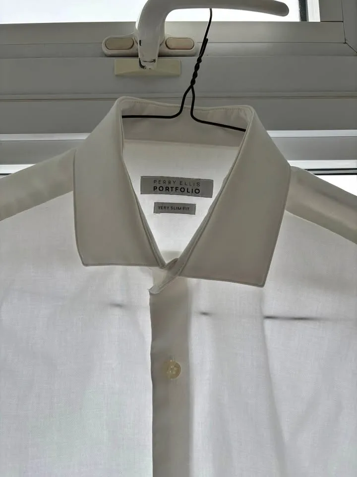 Perry Ellis White Dress Shirt Small