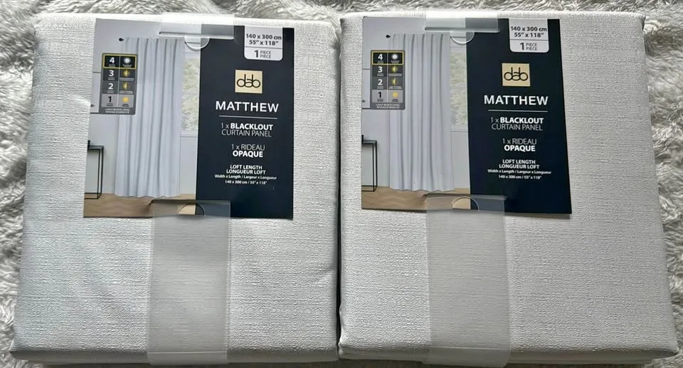 Blackout Curtain Panels x 2 NEW thumbnail