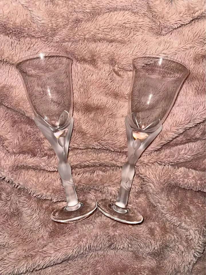 Vintage 1960's Faberge Dove Water Goblets thumbnail