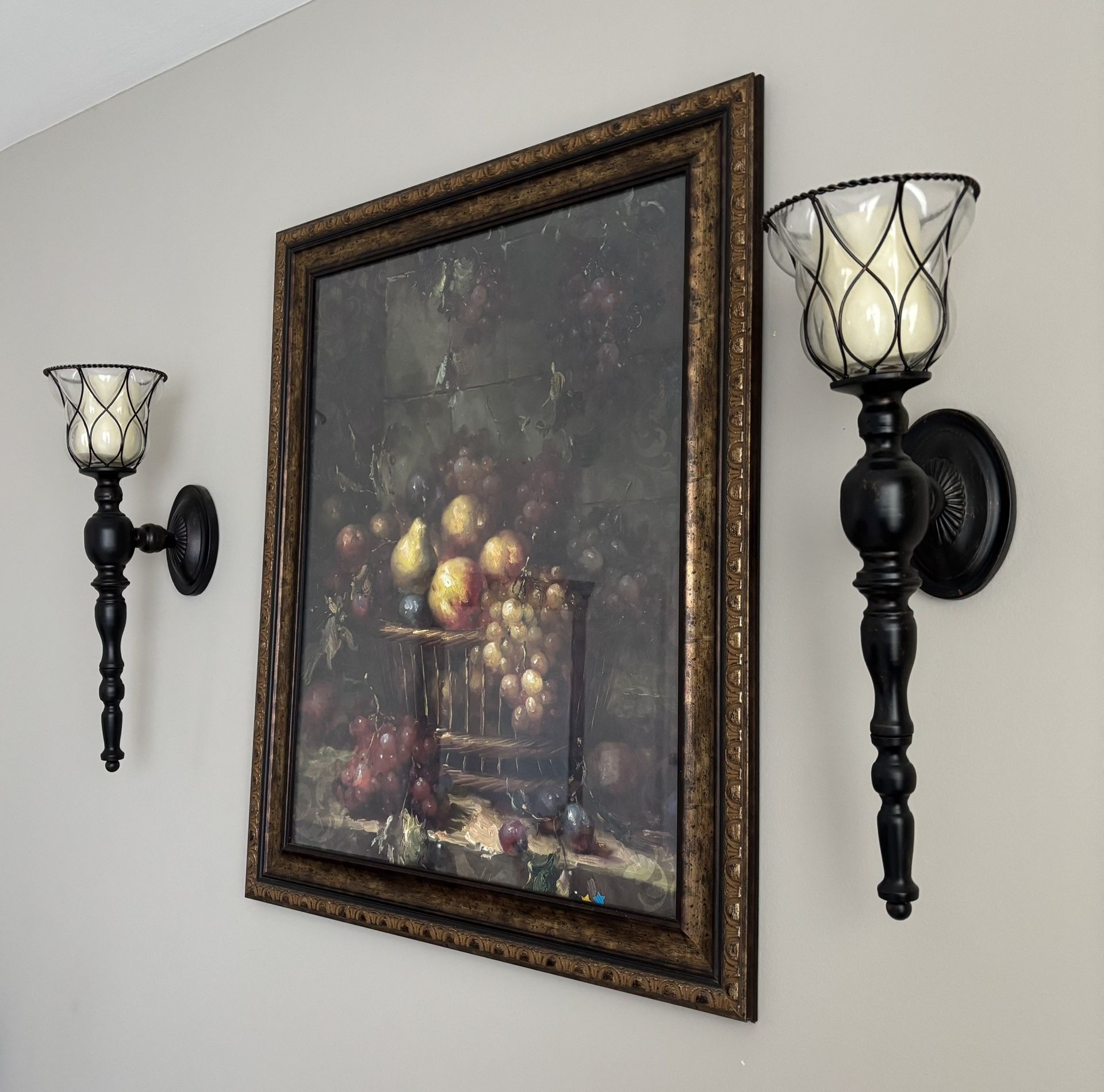 Fruit Framed Print 28X22 with 2 Wall Sconce - photo 3