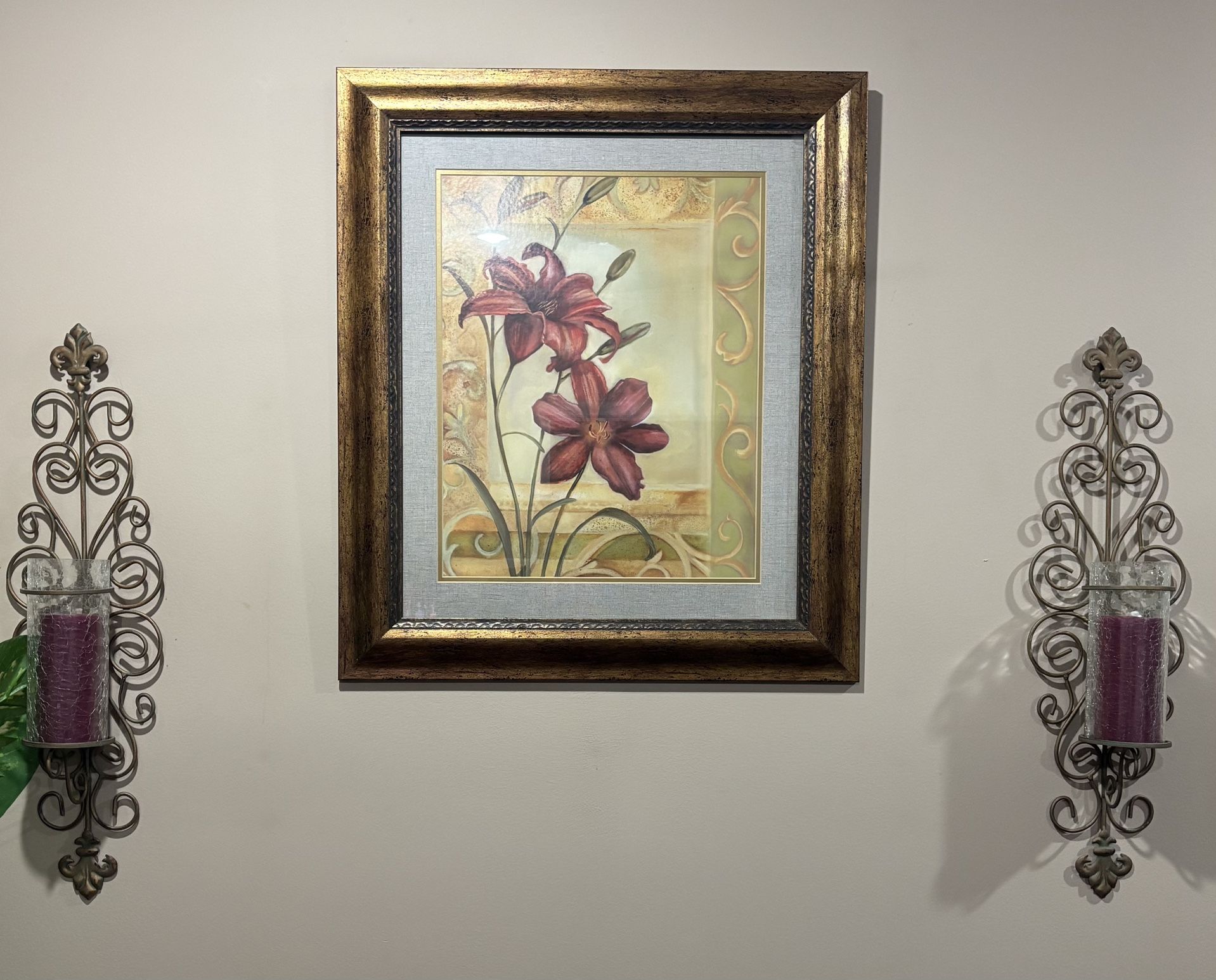 Lily Frame with light Candles Set (Home interiors)