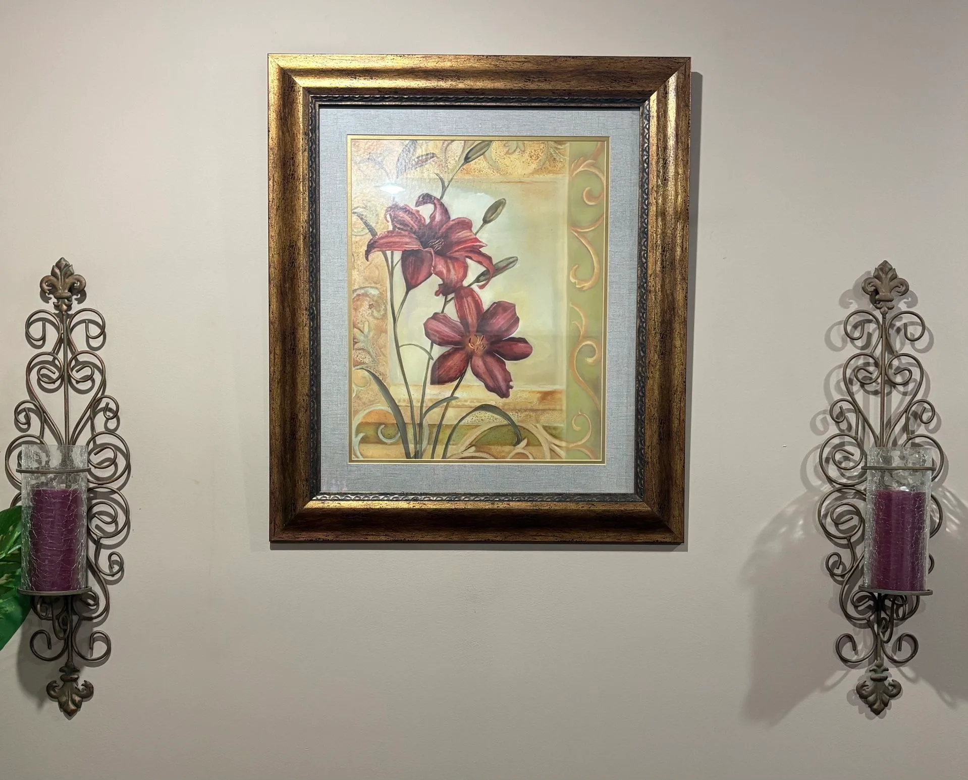 Lily Frame with light Candles Set (Home interiors) thumbnail