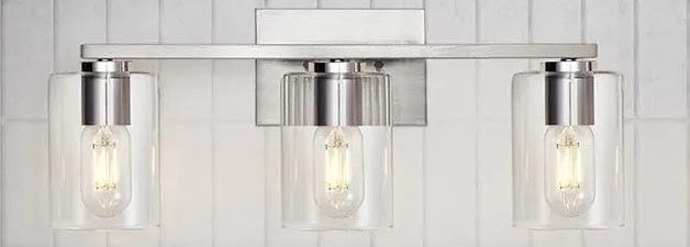 3-Light Vanity Light, Brushed Nickel Fixtures thumbnail