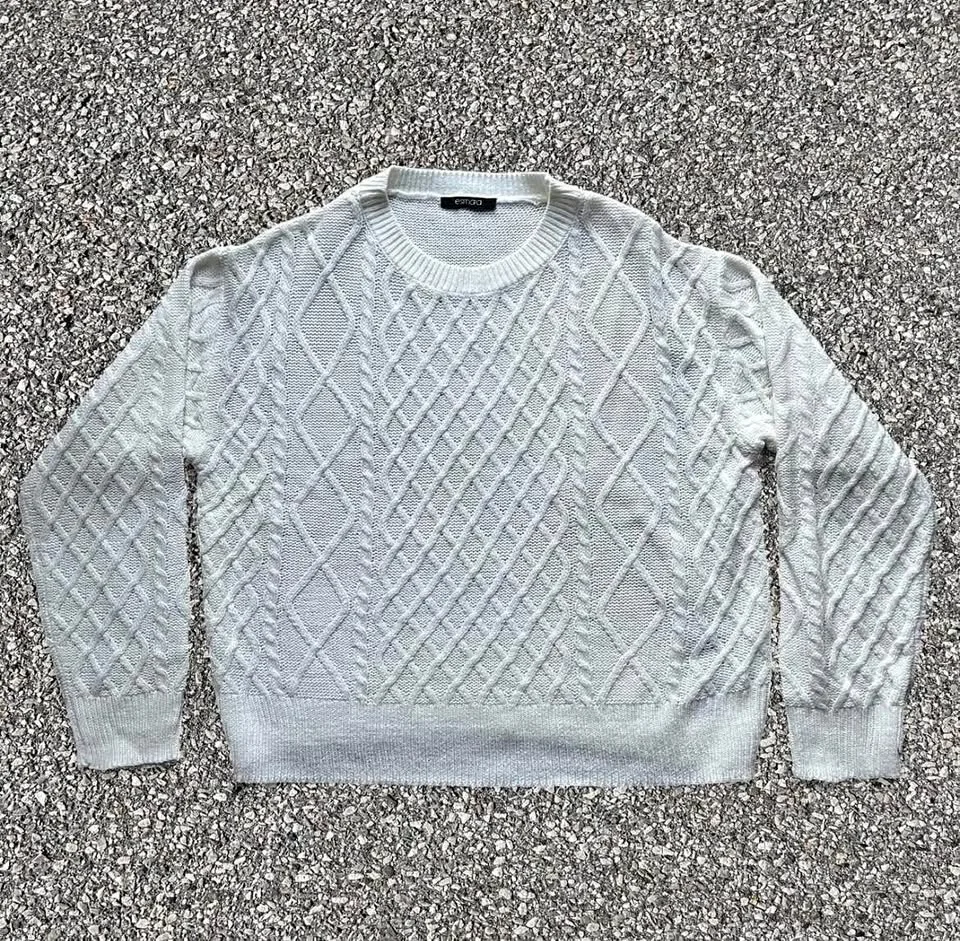 Esmara Women's Sweater Large Ivory Cable Knit thumbnail