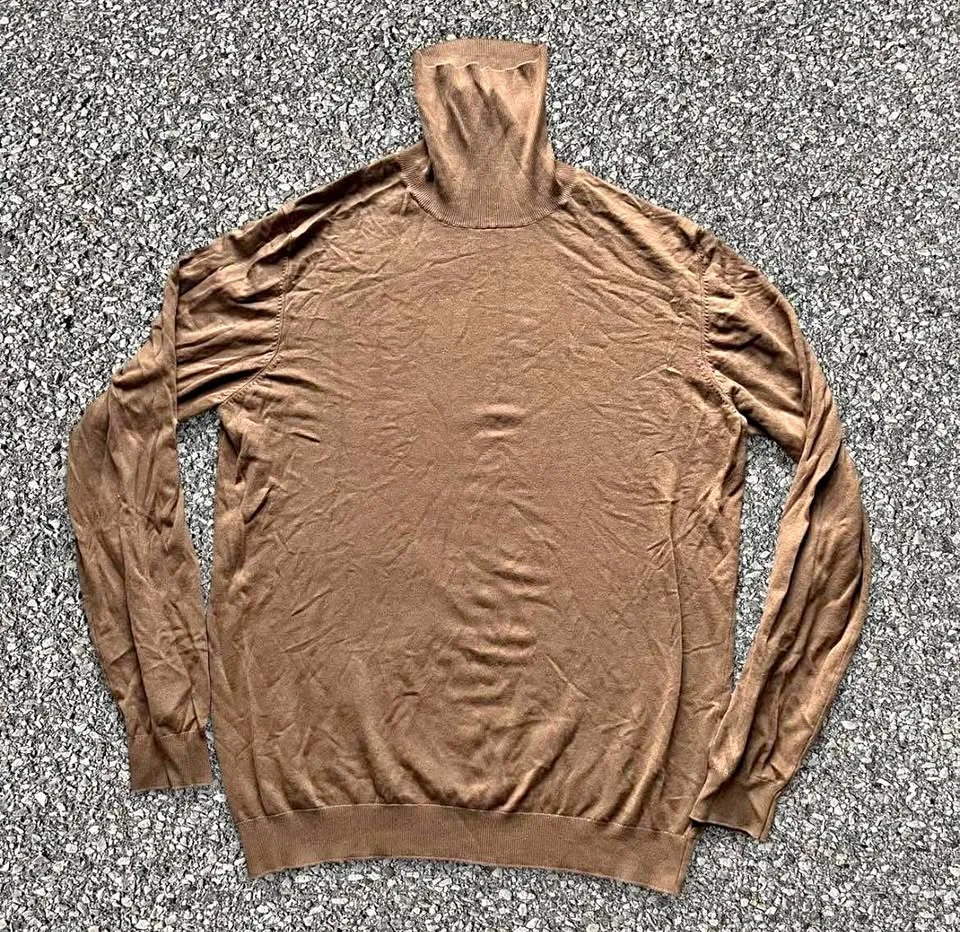 Zara Brown Long Sleeve Turtleneck Sweater Shirt Womens Medium thumbnail