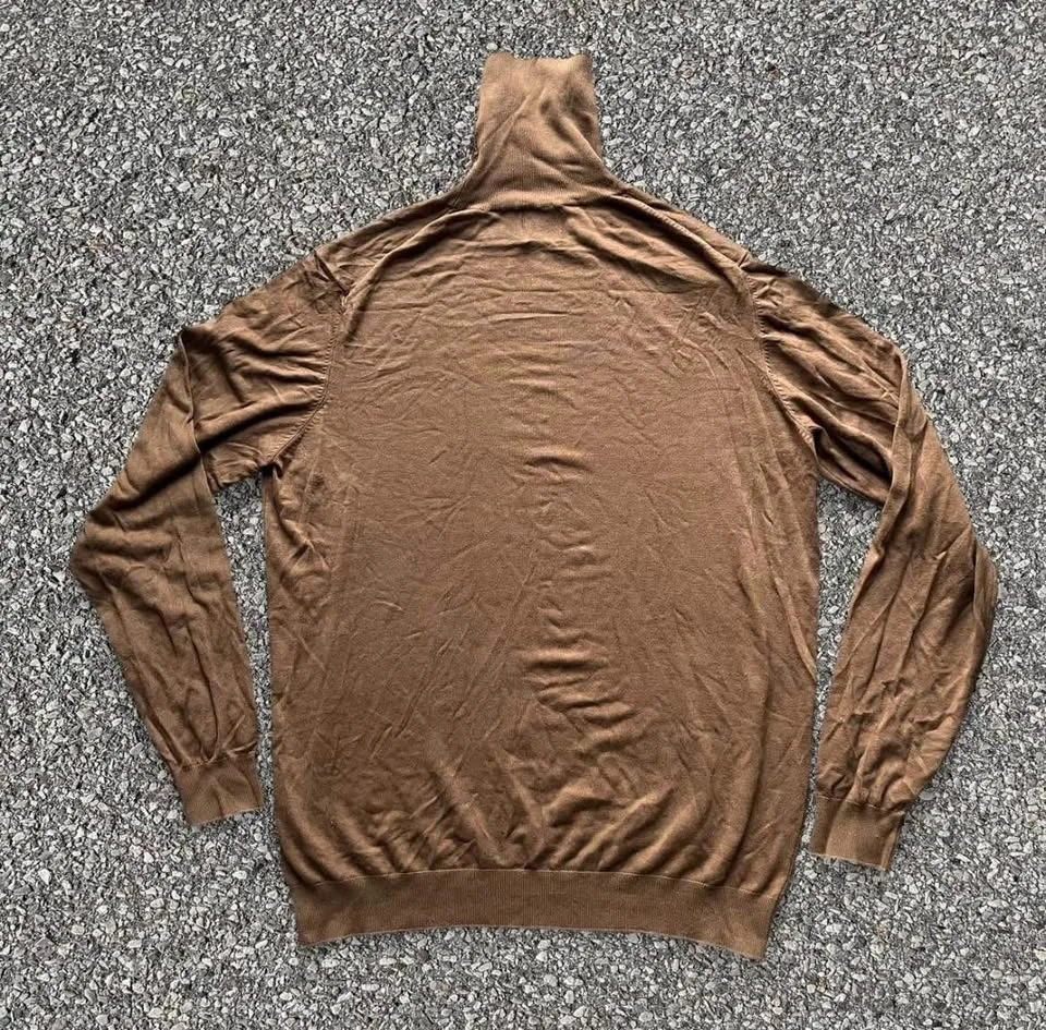 Zara Brown Long Sleeve Turtleneck Sweater Shirt Womens Medium image indicator(3)