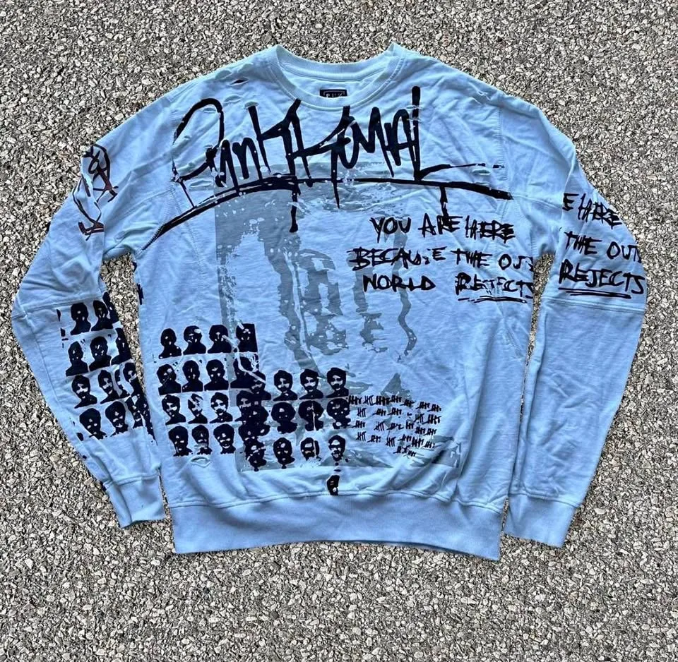 PUNK ROYAL Distressed Sweatshirt / Y2K Alt Grunge thumbnail