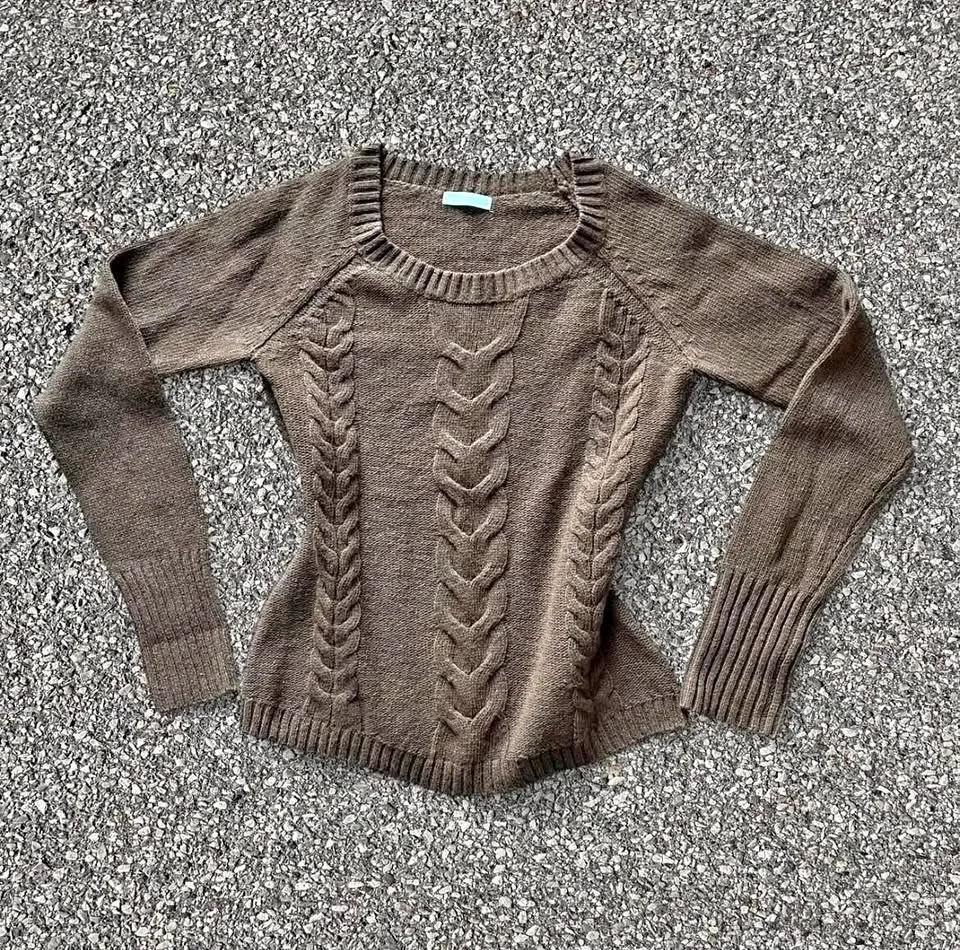 Jake*s Collection Knitted sweater with cable pattern thumbnail