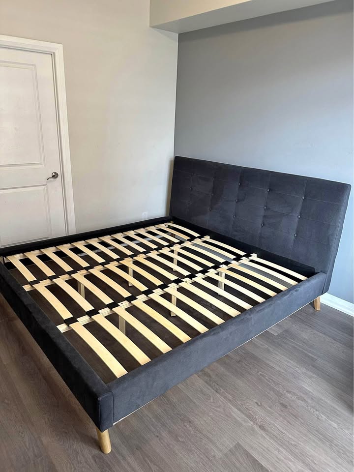 🛏️ Structube CARME King Bed (Dark Grey) - FRAME ONLY