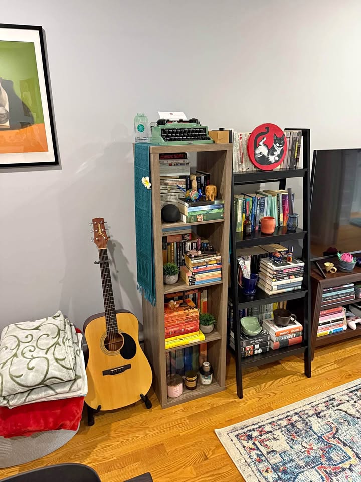 Tall 4 cube shelf gray