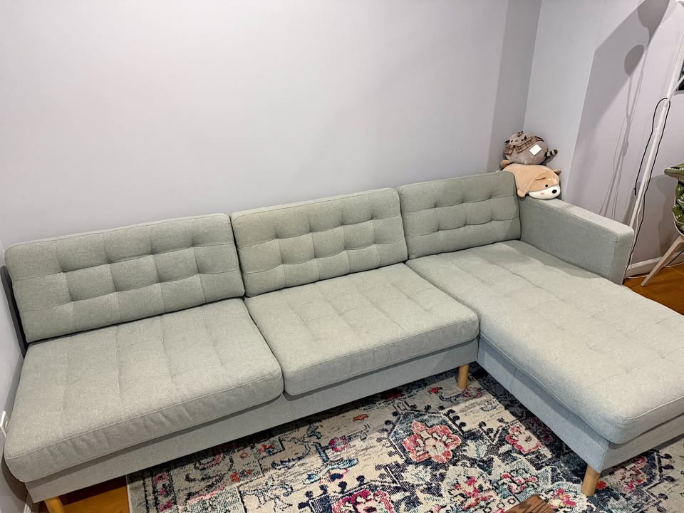 Light Green Sectional Couch