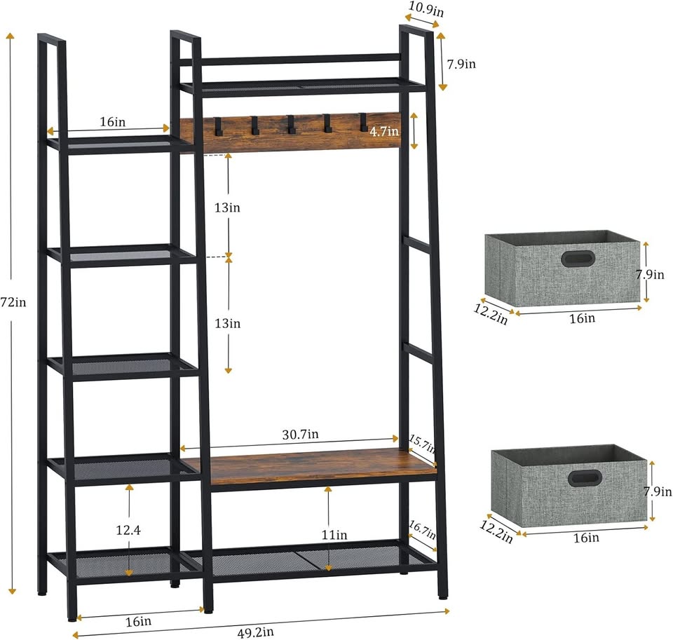 Hallway bench/shelf/coat rack - photo 5