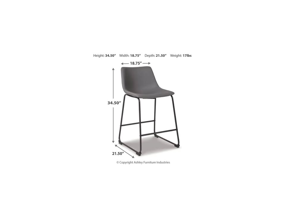 2 Gray Counter-height bar stools - photo 3