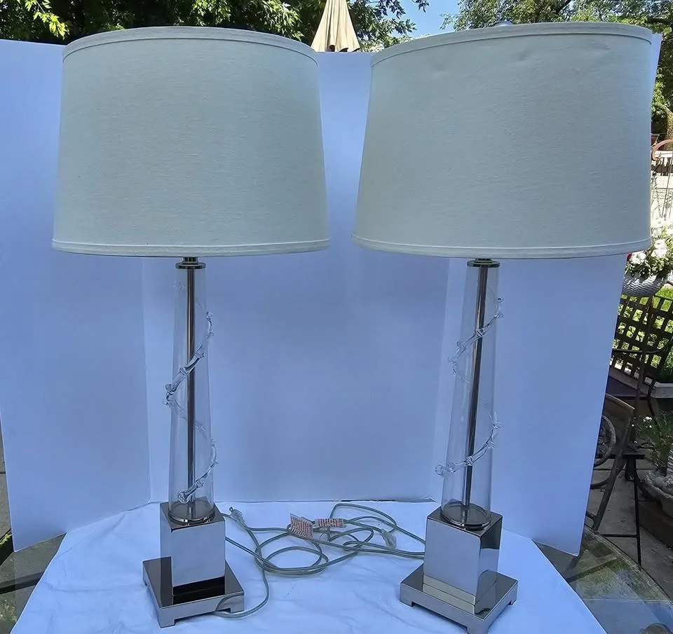 Uttermost Vetro Glass Table Lamp Set image indicator(2)