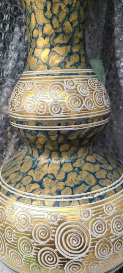 Vase Shaped Metal Cloisonne Lamp - photo 3