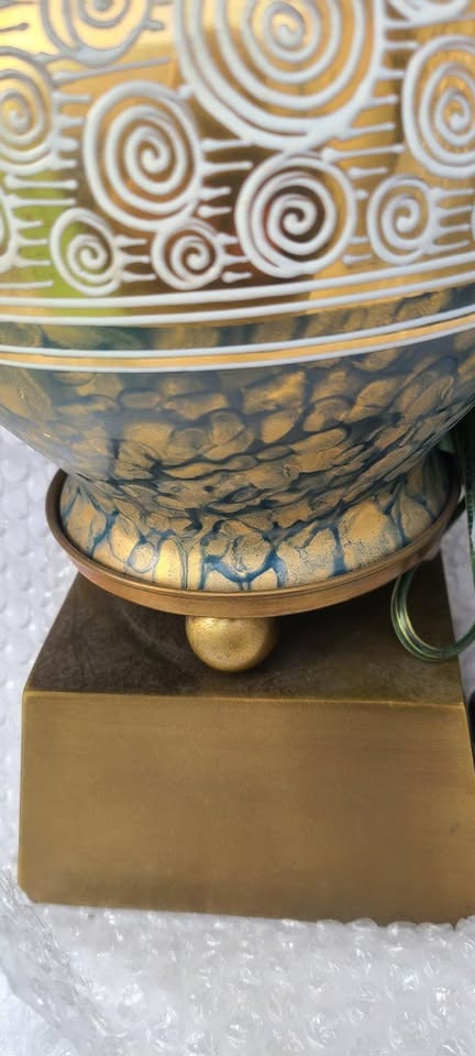 Vase Shaped Metal Cloisonne Lamp - photo 5