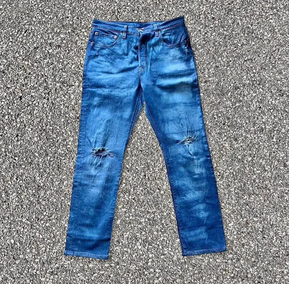 Levi's 501 Jeans Acid Wash Denim Womens Size 29x30 thumbnail