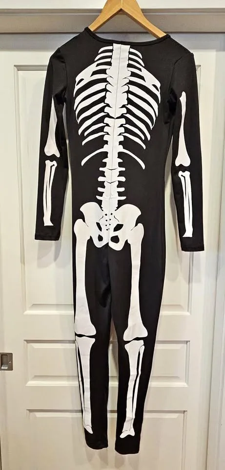 SKELETON BODYSUIT COSTUME XS 0-2 thumbnail